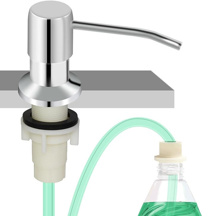 Soap Dispenser for Kitchen Sink, Built in Sink Soap Dispenser, Countertop Soap by OHiHi