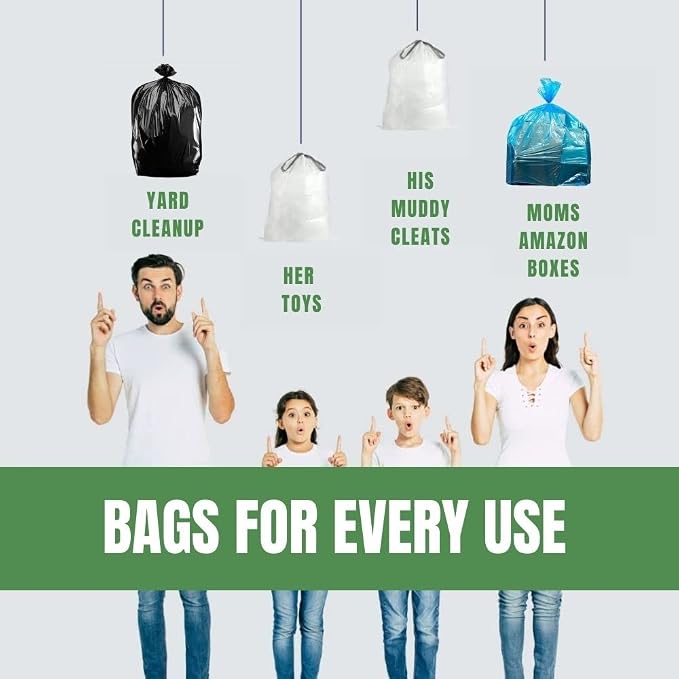 Plasticplace 32-33 Gallon Recycling Trash Bags, 1.2 Mil, 33” x 39” - Image 6