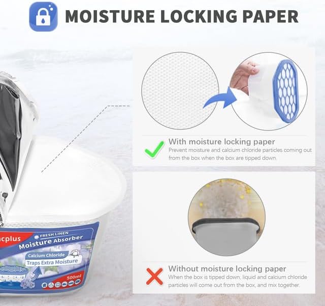 Vacplus Moisture Absorbers 6 Pack, 10.5 Oz Portable Humidity Absorber Boxes - Image 3