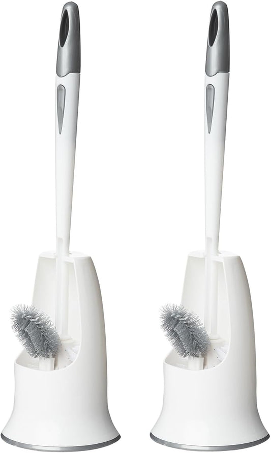 2 Pack Toilet Bowl Brush with Holder by Ryhiac