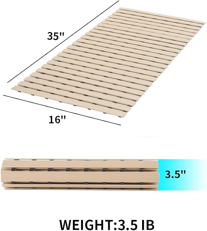 Shower-Mat Non Slip, PADOOR Heavy Duty Bathtub-Mat Curlable Quick Drain Sturdy - Image 5