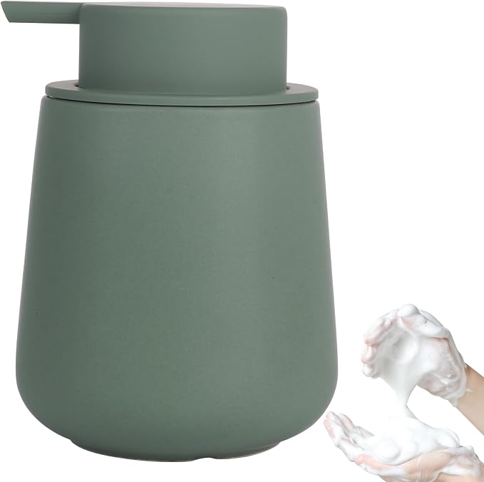 INGOFIN Ceramic Foaming Soap Dispenser - 12oz Foam Hand Soap Dispenser Bathroom by INGOFIN