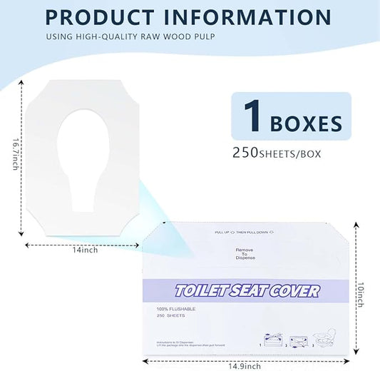 1 Pack Disposable Toilet Seat Covers Flushable Paper Toilet Seat Cover - Image 2