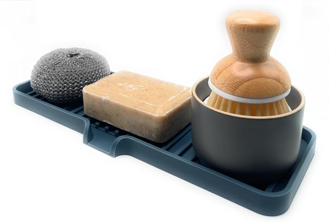 Happitasa Silicone Soap Dish Tray and Sponge Holder - Image 6
