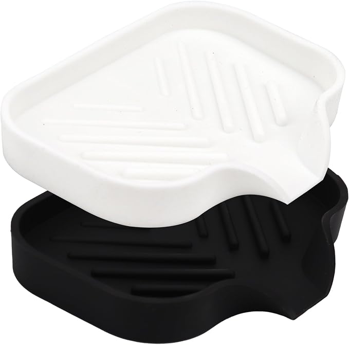 Yasmen Silicone Bathroom Soap Dishes, Sink Sponge Holder by YASMEN