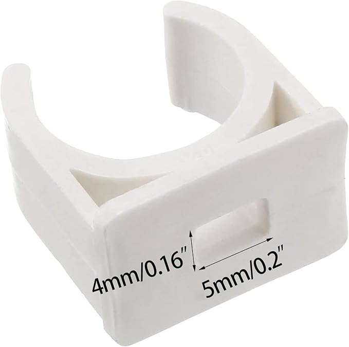 100 Pcs U-Shaped PVC Water 16mm Pipe Clamps Clips, U-Shaped Buckles Fit - Image 4