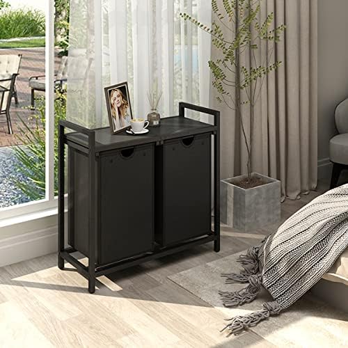LAATOOREE Laundry Hamper, Two-Color 2 × 48L Laundry Basket with 2 Removable L...