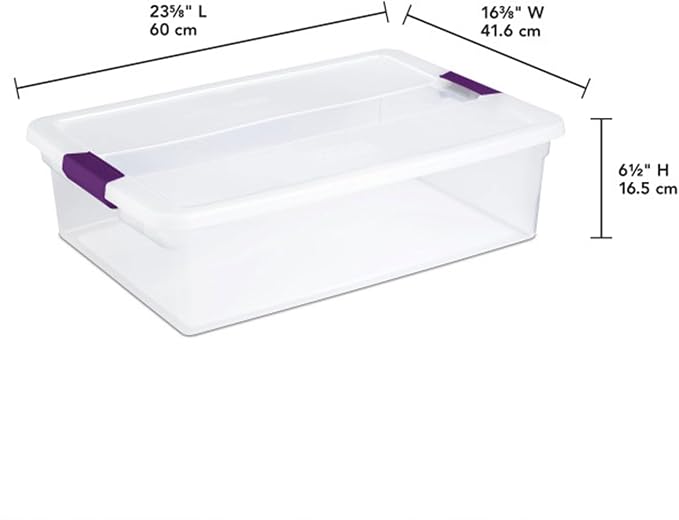 Sterilite 24-Pack ClearView Latch Box, Stackable Storage Organizer Bins - Image 3