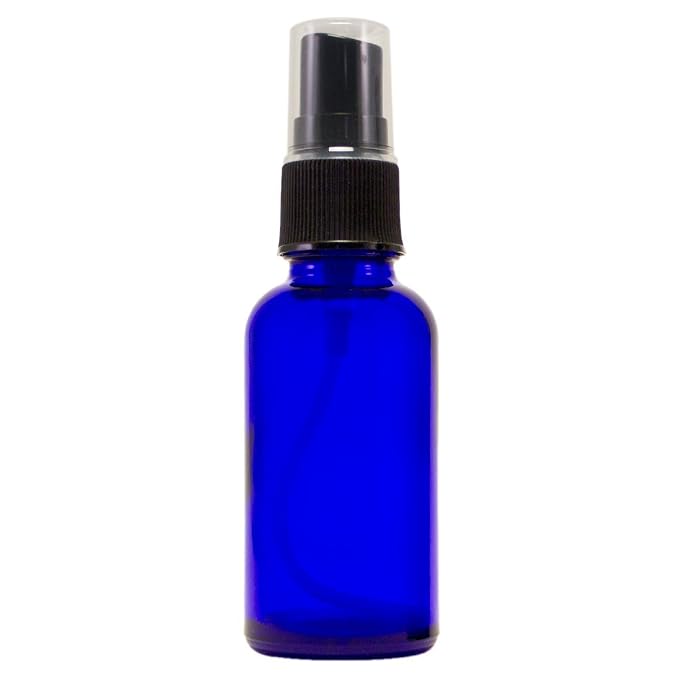 1 oz Cobalt Blue Boston Round Glass Bottle by Greenals