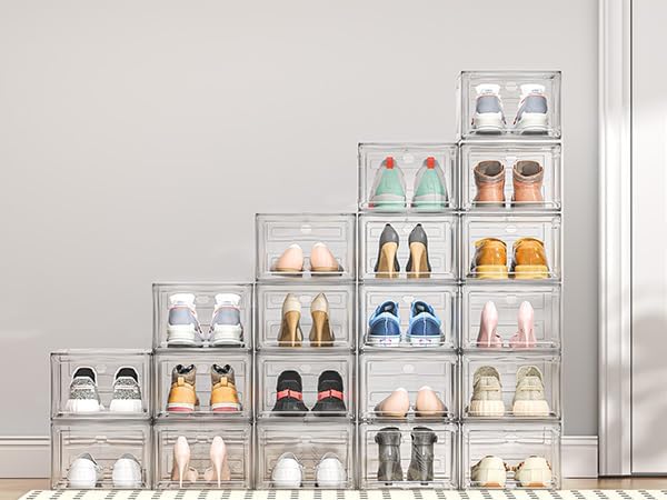 Upgrade Harder Solid Plastic Shoe Organizer, Shoe Storage - Image 5
