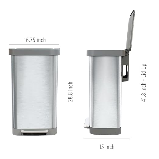 Glad Stainless Steel Step Trash Can, Series 2 - Image 9