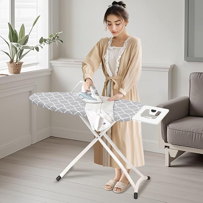 Ironing Board, Foldable Ironing Board Adjustable Height Compact Iron Board - Image 6