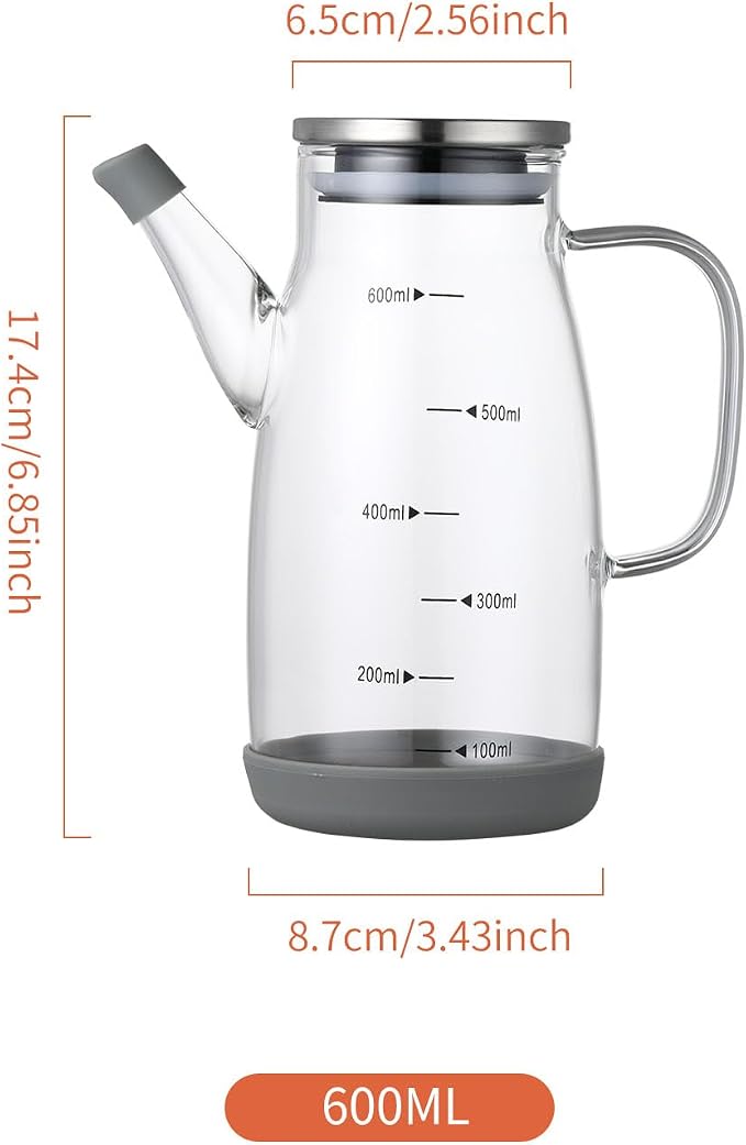 Large Glass Oil Dispenser Bottle - Image 6