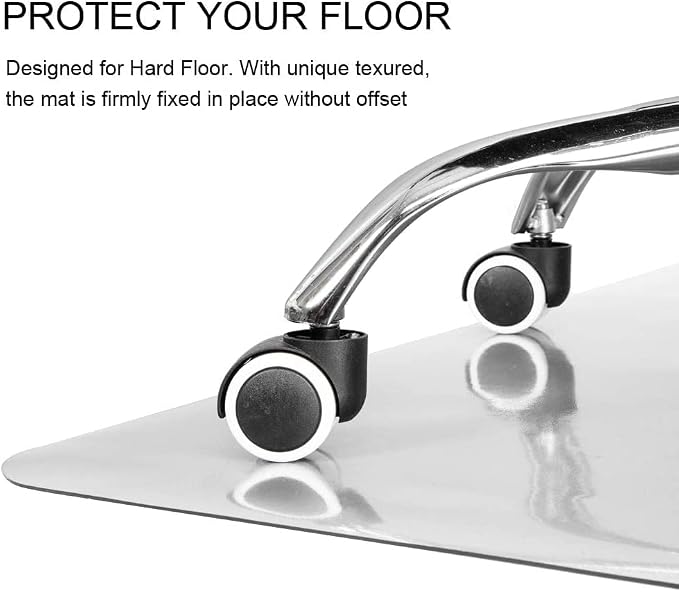 Kuyal Clear Chair mat for Hardwood Floor 46 x 60 inches Transparent Floor Mats - Image 4