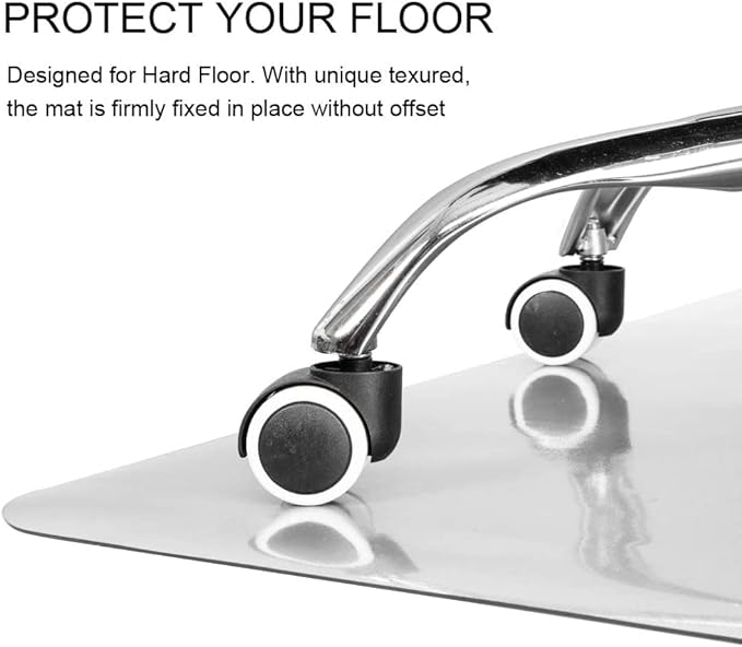 Kuyal Clear Chair mat for Hardwood Floor 46 x 72 inches Transparent Floor Mats - Image 4