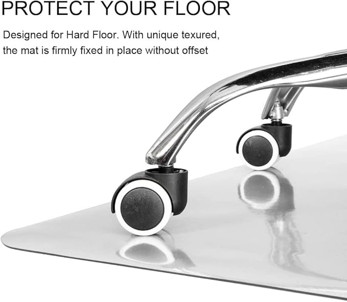 Kuyal Clear Chair mat for Hardwood Floor 36 x 55 inches Transparent Floor Mats - Image 5