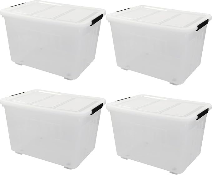 4 Packs 70L Large Plastic Storage Container - Image 7