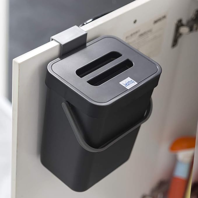Compost Bin for Kitchen Countertop Under Sink, Bathroom Hanging Small Trash Can - Image 2