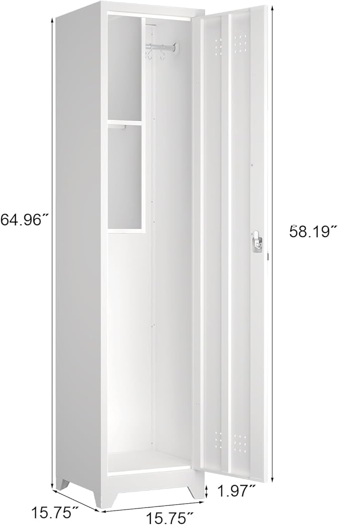 Slim Broom Storage Cabinets, Metal Cabinet - Image 3