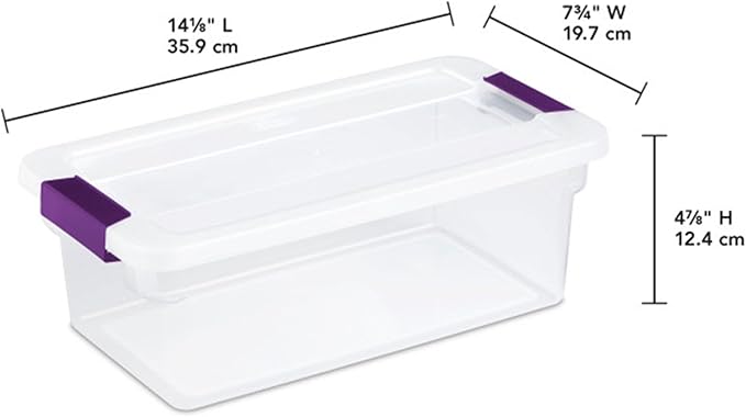 Sterilite 24-Pack 6 Quart ClearView Latch Box, Stackable Organizer Bins - Image 3