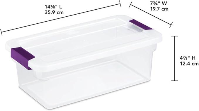 Sterilite 48-Pack ClearView Latch Box, Stackable Storage Organizer Bins