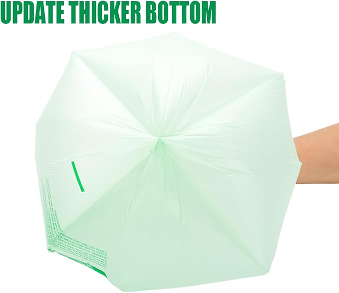 3 Gallon Flap Tie Compostable Trash Bags, Biodegradable Kitchen Garbage Bags - Image 5