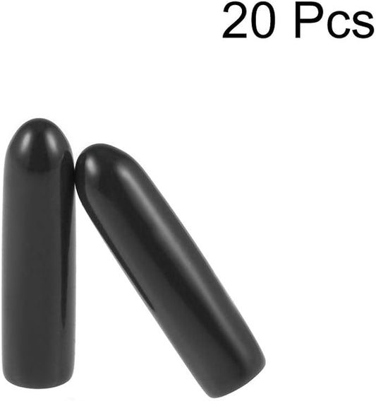 uxcell 20pcs Rubber End Caps 2mm ID Vinyl Round Tube Bolt Cap Cover Thread - Image 2