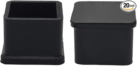 Flyshop 20PCS Non-Slip Rubber Leg Tips Floor Protectors Square Chair Leg Caps by Flyshop