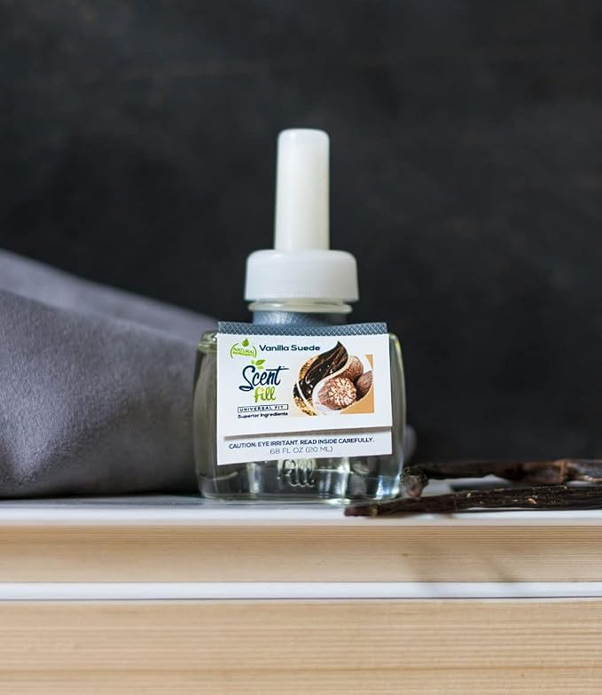 Scent Fill Vanilla Suede Plug in Air Freshener Refills, 4 Scented Oil Refills - Image 5
