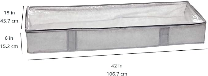 Amazon Basics Under Bed Fabric Zipper Blanket Storage Container Bags - Image 4