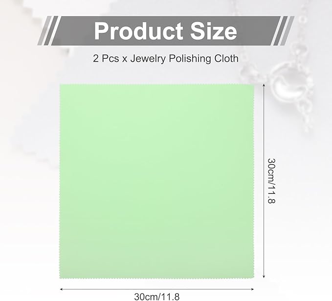 MECCANIXITY Jewelry Polishing Cloth 11.8x11.8 Inch Silver Polish Cleaning - Image 2