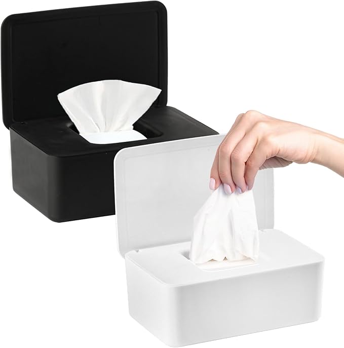 2Pcs Diaper Wipes Dispenser, Refillable Wipe Container, Wipe Container by Unknown