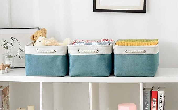 Storage Cubes - 4 Pack Large Fabric Baskets - Image 5