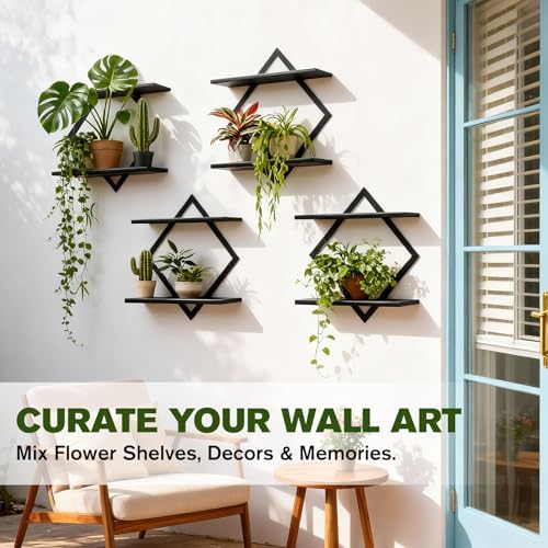 Set of 3 Wall Plant Holder, Black