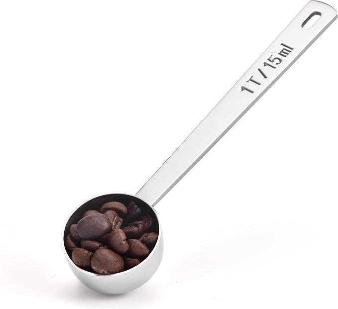 Long Handle Coffee Scoop: 5.64 Inch 18/8 Stainless Steel 1 Tablespoon Metal by Lilybeam