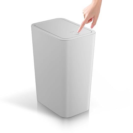 TIPGO Bathroom Trash Can with Lid, 4 Gallon / 15 Liter Small Garbage Can by TIPGO