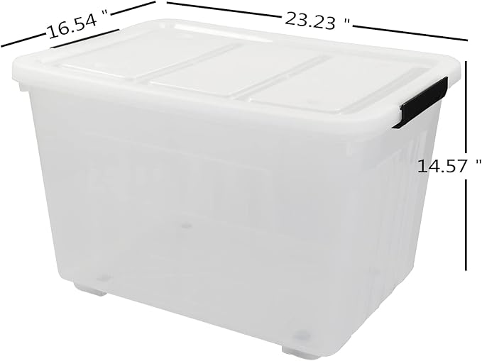 4 Packs 70L Large Plastic Storage Container - Image 2