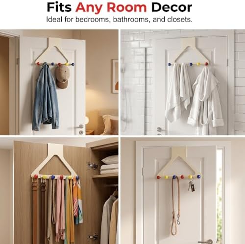 Over Door Hook No Drill Heavy Duty Hanger Organizer Bags (Mixed 2 Colors)