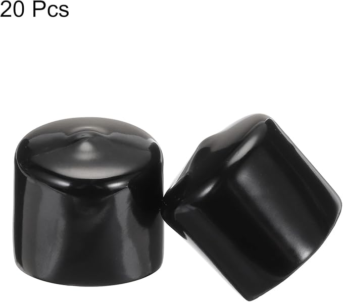 uxcell 20pcs Rubber End Caps 35mm ID Vinyl PVC Round Tube Bolt Cap Cover Screw - Image 2