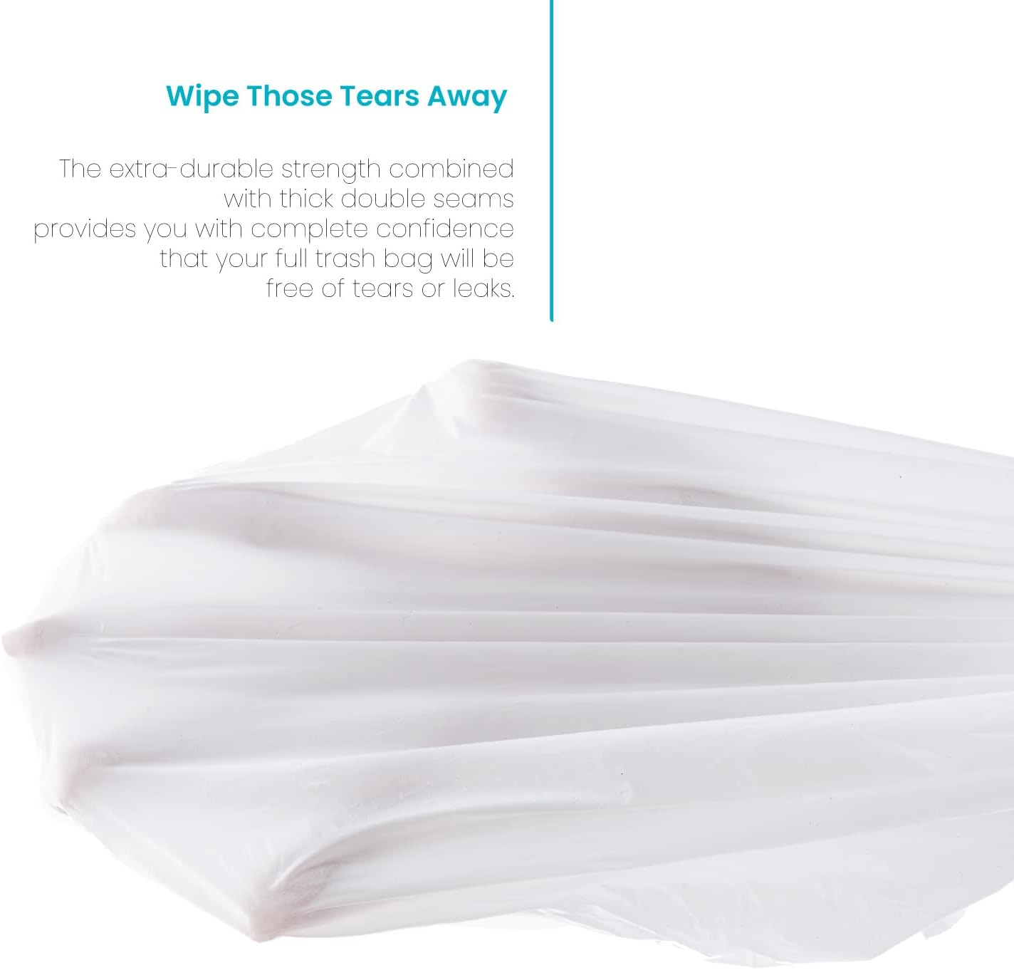 Home Zone Living 5.3 Gallon Kitchen Trash Bags with Drawstring Handles, Heavy Duty Custom Fit Design for 20 Liter Dual Recycling Liners, Code 20R, 60-Count