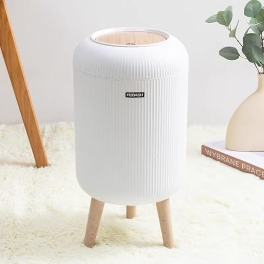 Bedroom Trash Can with Lid, 3 Gallon / 11L Garbage Can with Pop-Up Lid by Onlcuk