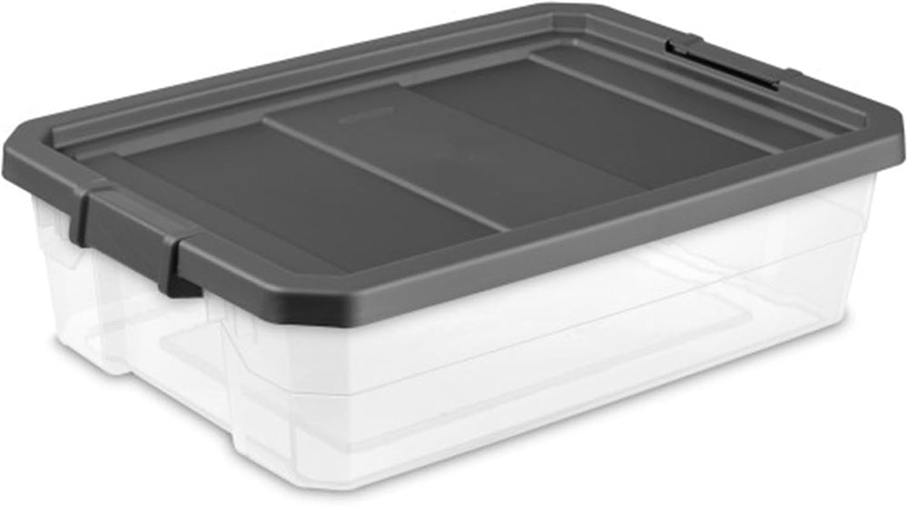 Sterilite 18-Pack Modular Stacker Box, Durable Clear Plastic Storage Bins wit...