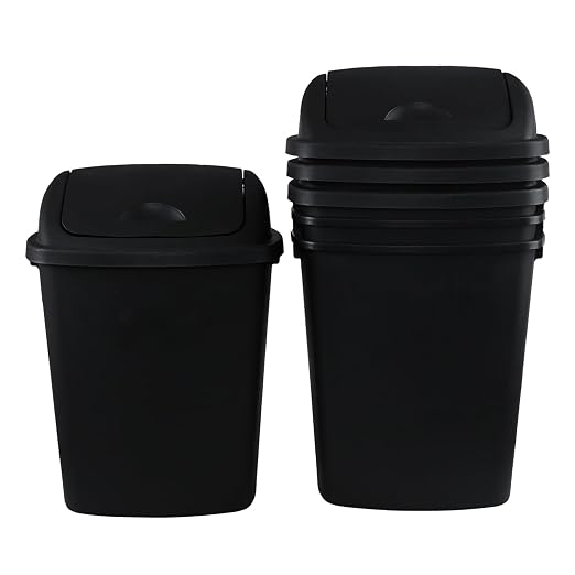 10 Gallon Plastic Swing Top Trash Cans - Image 7