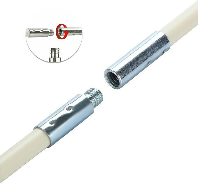 12 Feet Stove Pipe Clean Brush Extension Rods Flexible Fireplace Chimney Brush - Image 7