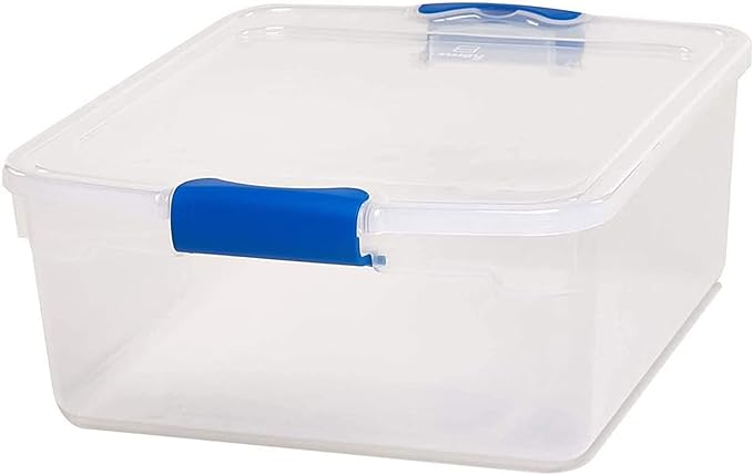 HOMZ 4-Pack Latching Lid, Small Clear Plastic Storage Bins w/ Lids, 15.5 Quart - Image 10