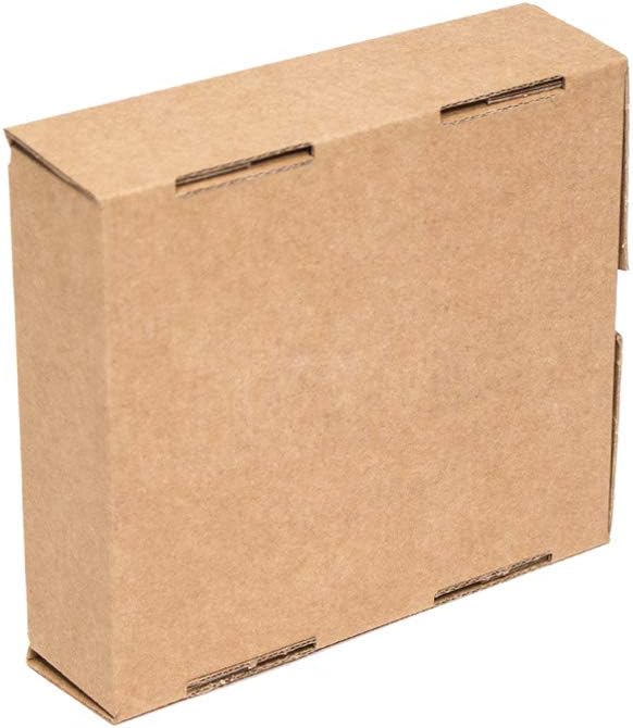Pack of 20 Self-Assembling Kraft Cardboard Boxes with Lids - Double-Walled, D...