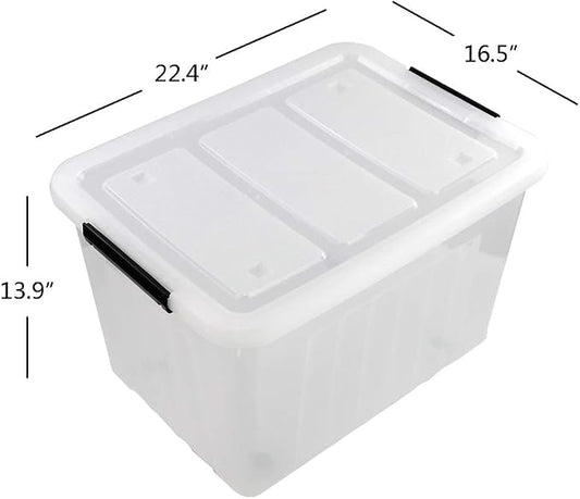 70 L Clear Plastic Large Storage Box - Image 2