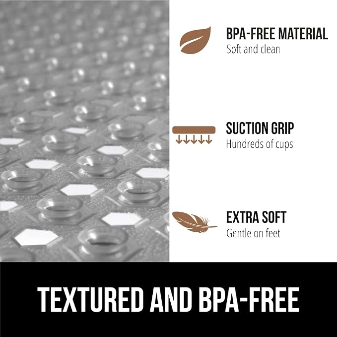 GORILLA GRIP Patented Square Shower Stall Mat, Small Bathtub Floor Mats - Image 5