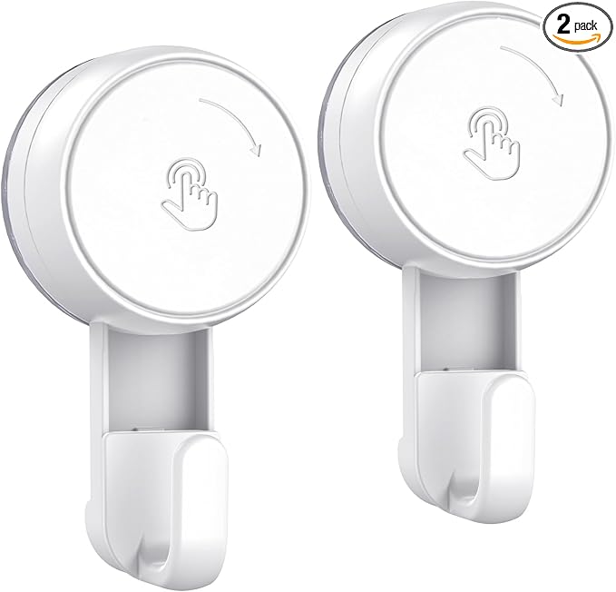 LUXEAR Suction Hooks Powerful Vacuum Suction Shower Hook- Heavy Duty Hangers by Luxear