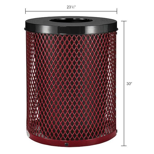 Global Industrial Outdoor Diamond Steel Trash Can - Image 9